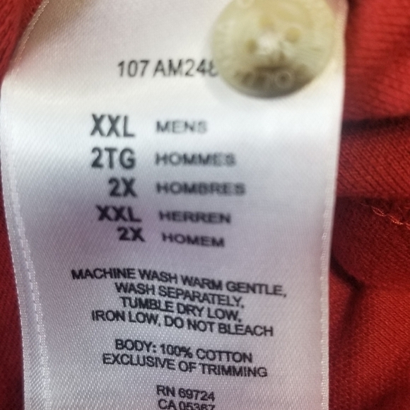 Columbia Mens Plus Size Polo Collared Tee. Short Sleeve. Size XXL. 100% Cotton. - Picture 6 of 6